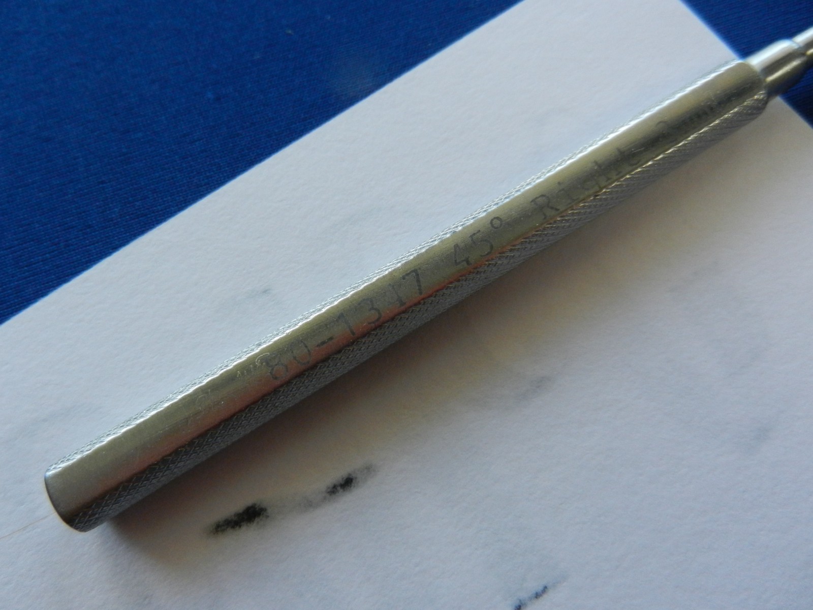 E6460 Codman 80-1347 Hardy 45 Degree Right 3.0mm Bayonet Curette 24.1cm Long