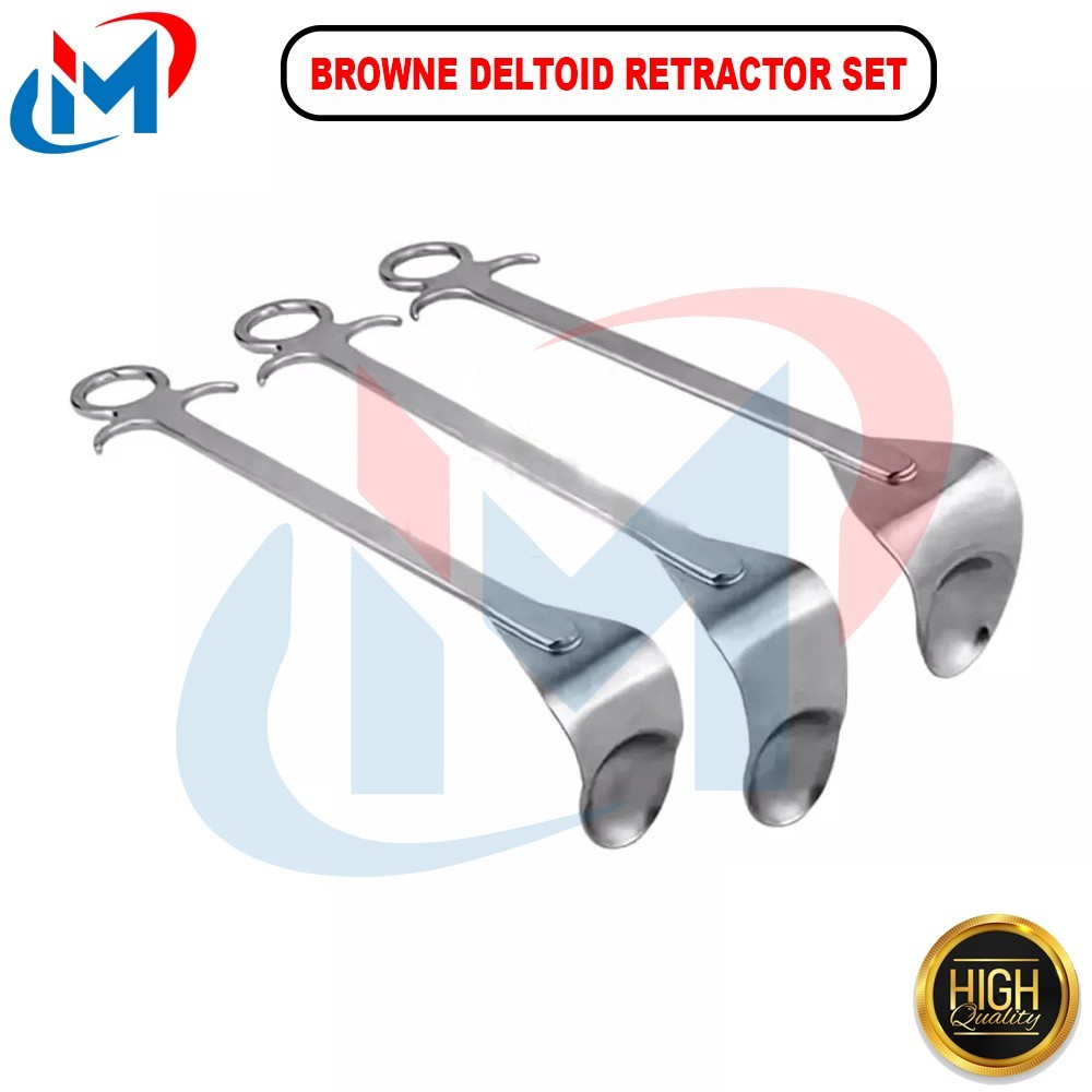 Browne Deltoid Retractor Orthopedic Surgical Instruments 3 Pcs Set High Quality