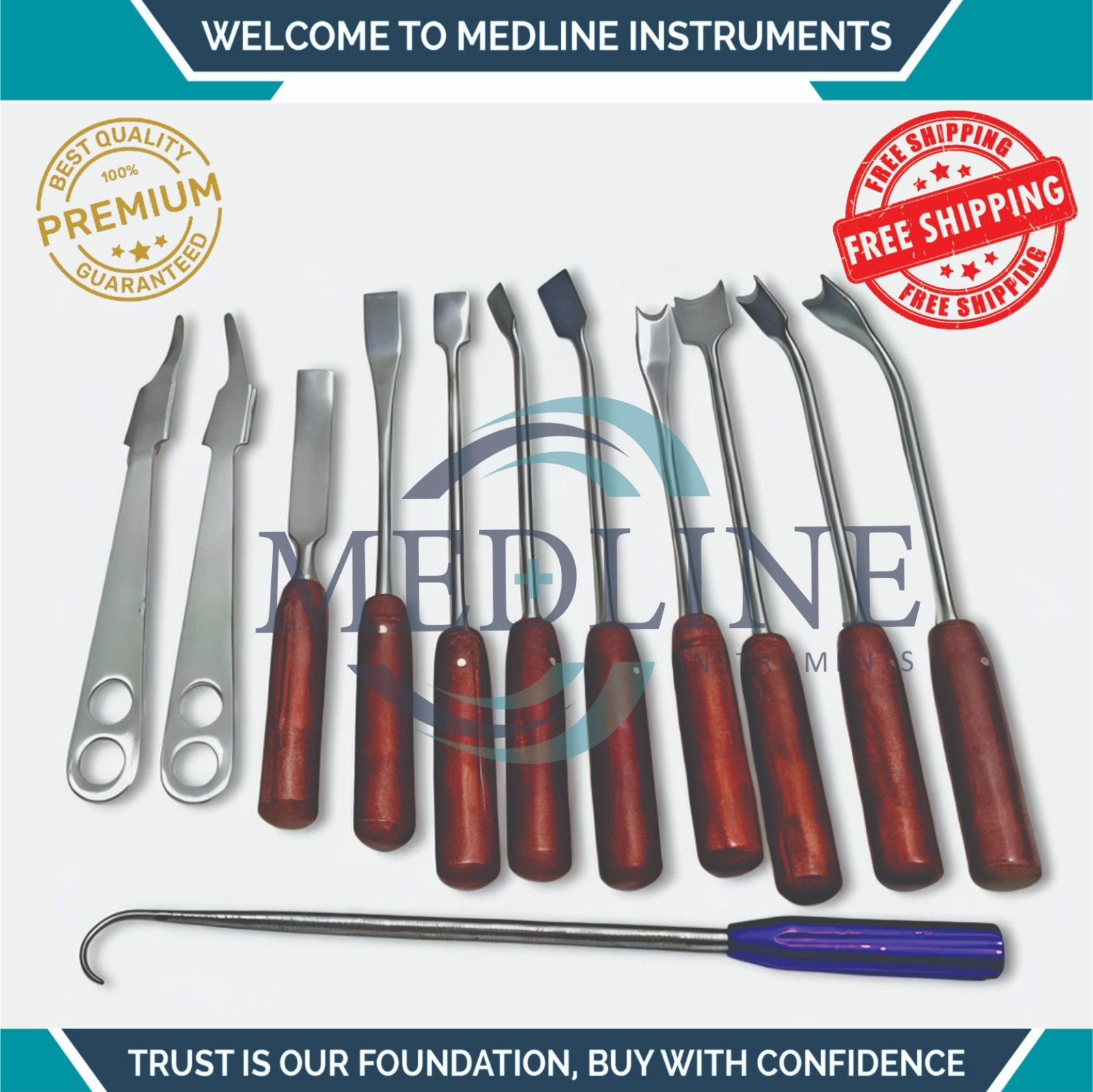 Periacetabular Osteotmy Orthopedic Instruments set of 12 pcs A+ Quality