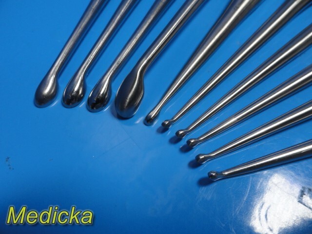 10X Aspen Symmetry Assorted Epstein; Bruns & Spinal Fusion Bone Curettes ~ 35751