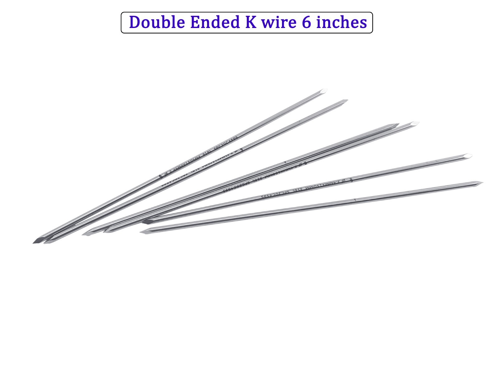 Double Ended K- Wire 6Inch (Lot of 50pcs) Veterinary SS Instrument