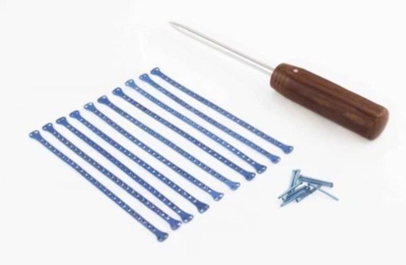 1.5mm Double T Head locking Cuttable Malleable Plate Veterinary Implants 10 PCs