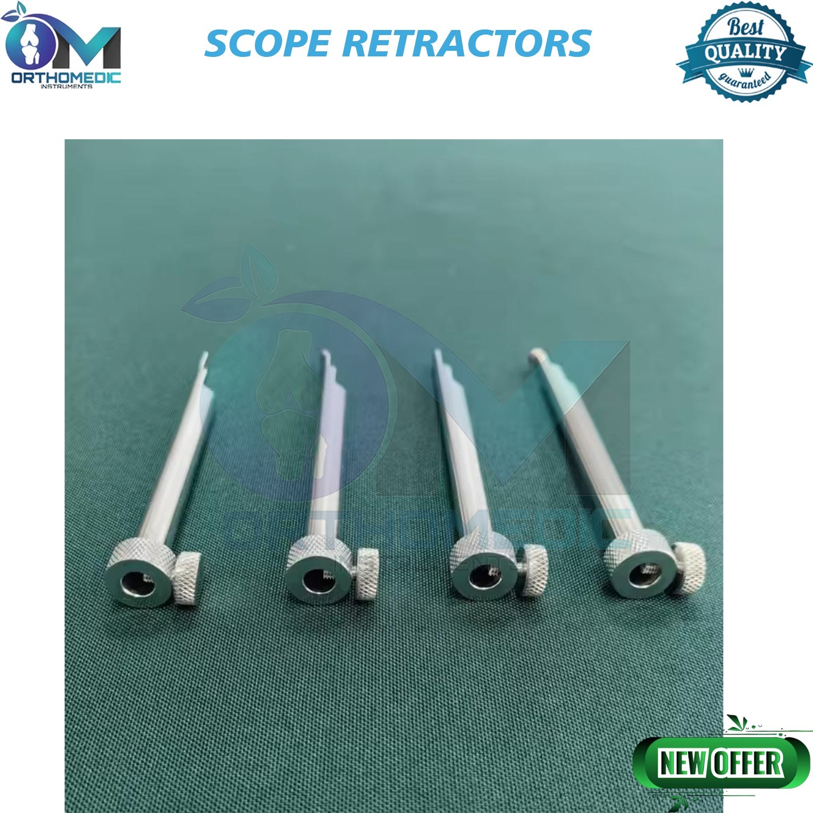 4 Pcs Scope Retractors Set Surgical Instruments for Endoscopic & Spine Surgery