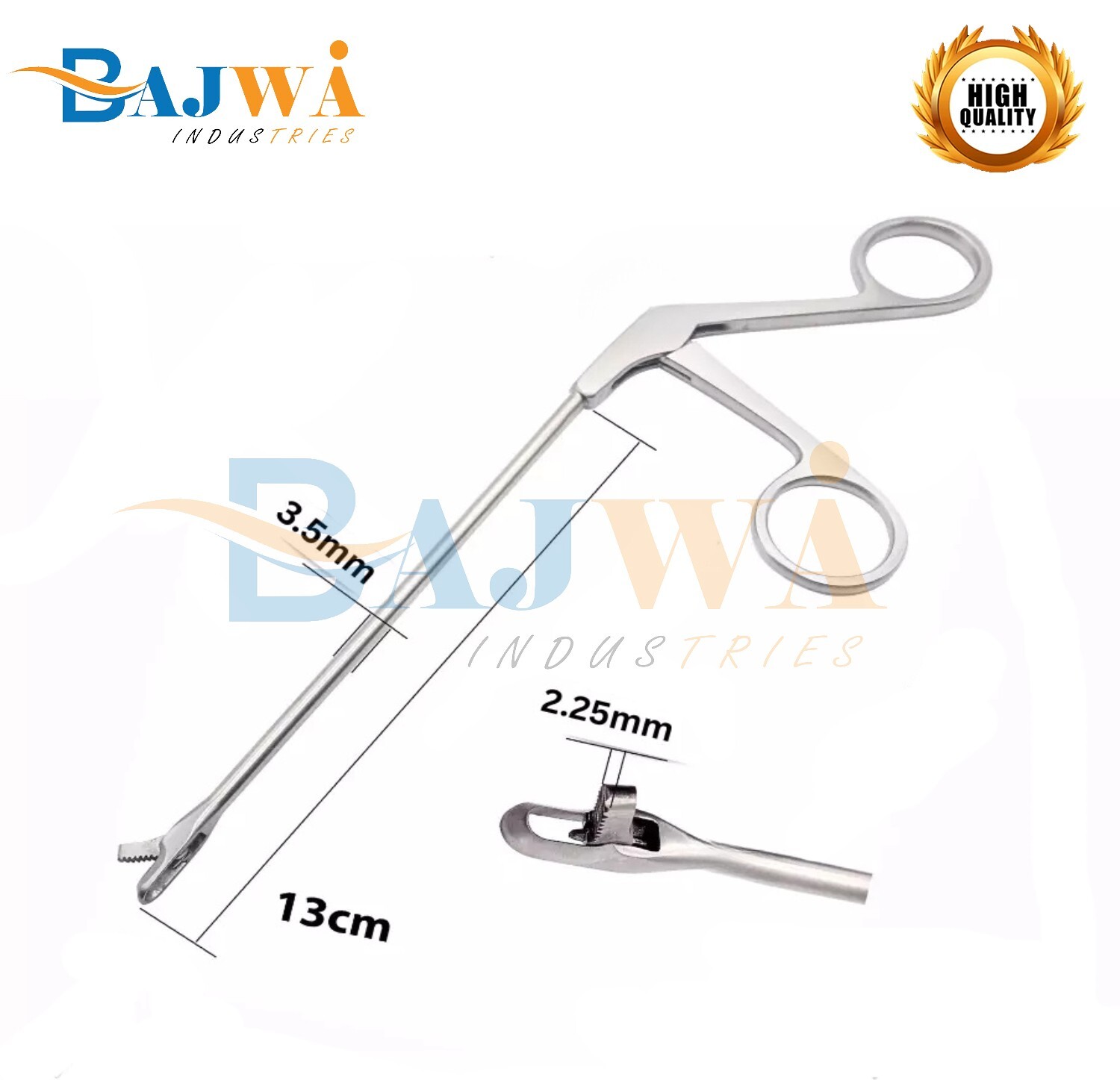 Arthroscopy Basket Punch Forceps 2.25mm Bite Shovel Serrated Tip Orthopedics