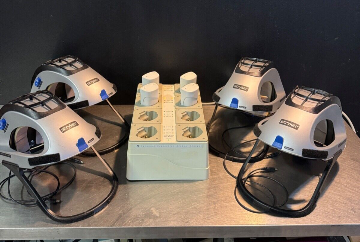 Stryker T5 Personal Protection System with 4 Helmets, 4 Batteries and Charger