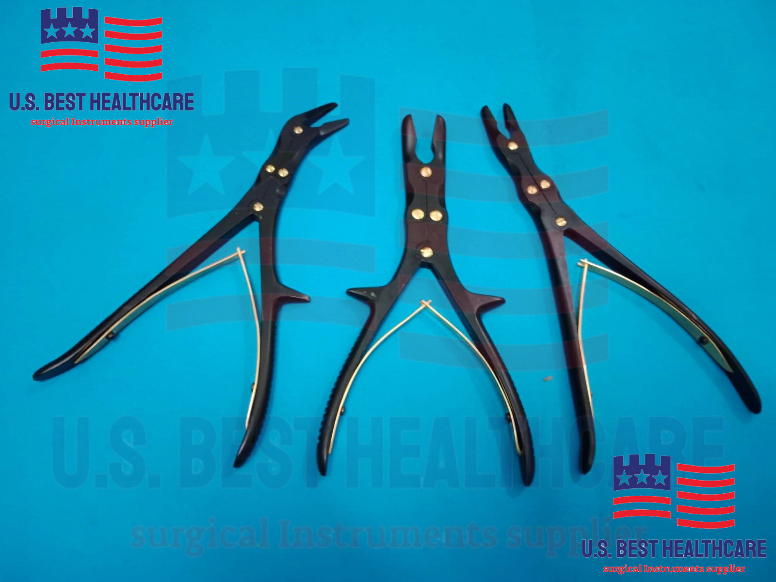 Ruskin Bone Cutting Forceps &RongeurOrthpedics Surgical Instruments 3 PCS A+