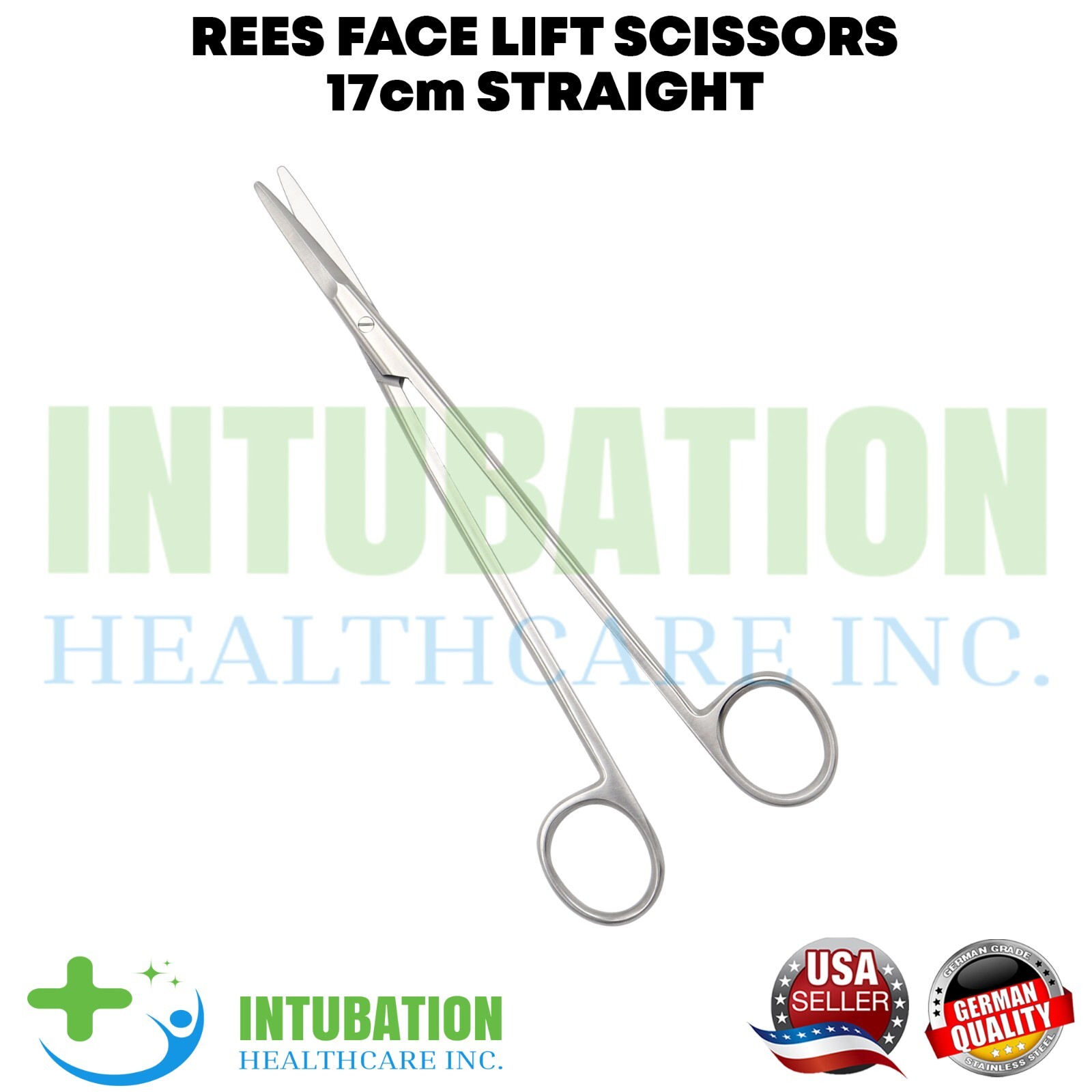 REES Face Lift Scissor 17cm Straight Stainless Steel Surgical Instrument