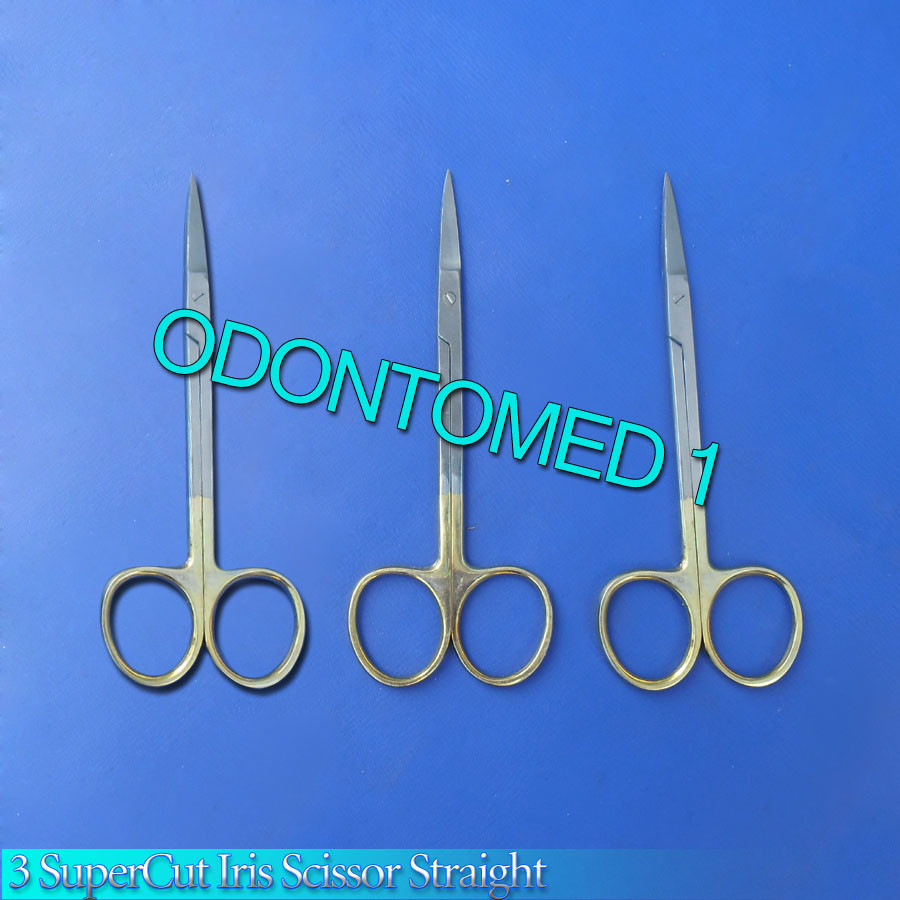 3 SuperCut Iris Scissor Straight 4.5″ Surgical Instruments