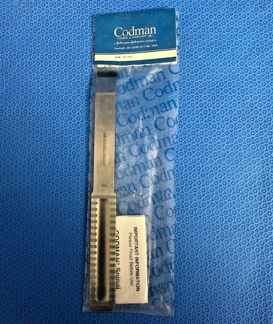 Codman SSI 46-3085 Karlin Stiletto Curved Chisel 3/4″ Orthopedic Spine Neuro