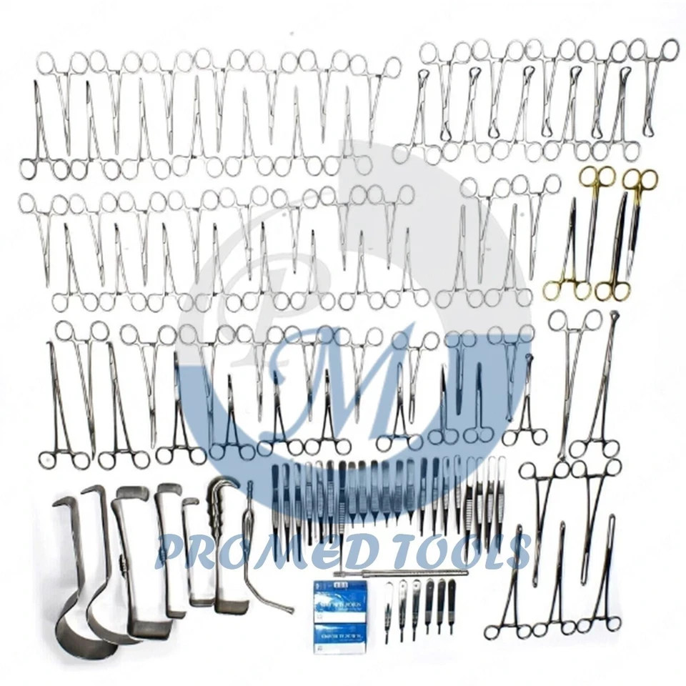 New 108-Pcs Set Laparotomy Instruments MedicalSurgical Abdominal Surgery Kit
