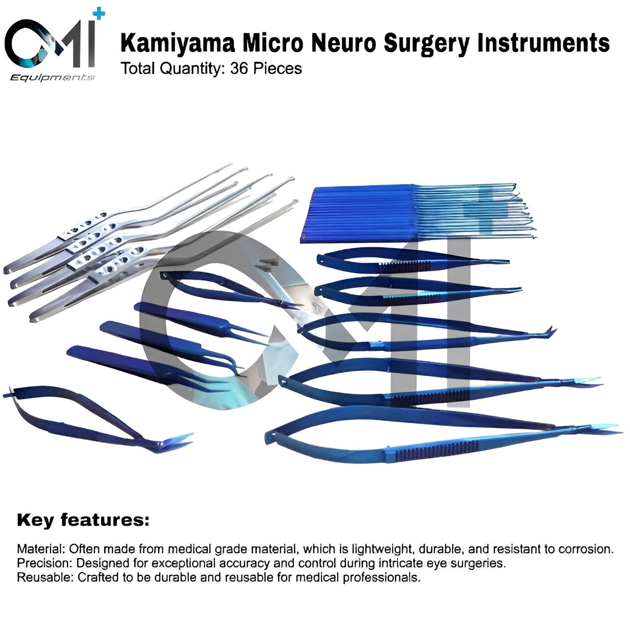 Kamiyama Micro Neuro Surgery Instrument Set Of 36 Pcs Surgical Instruments
