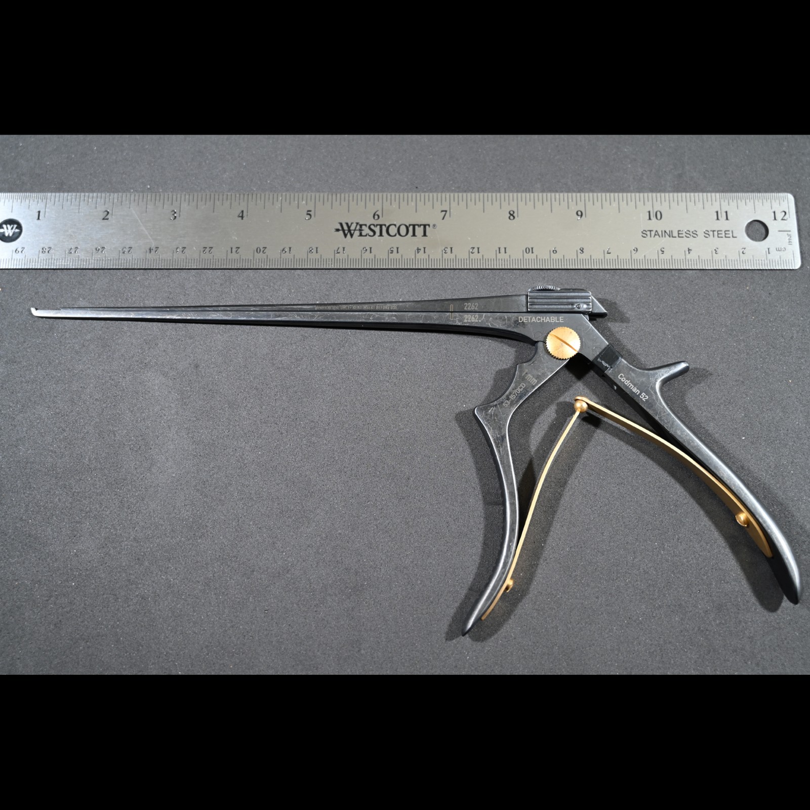 Codman 531570CD Cervical Kerrison Rongeur 1 mm 40° Up Detachable 8 in