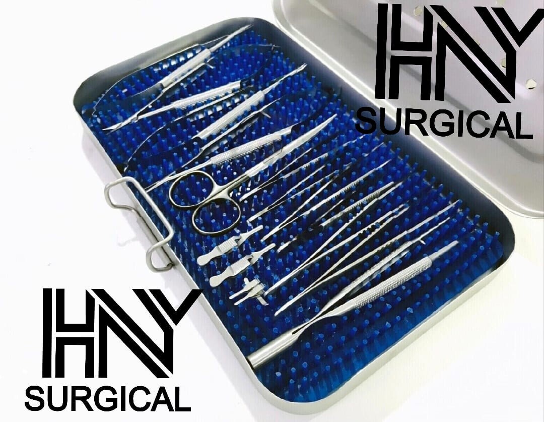 Basic Hand Surgery Set of Micro Surgical Instruments With case
