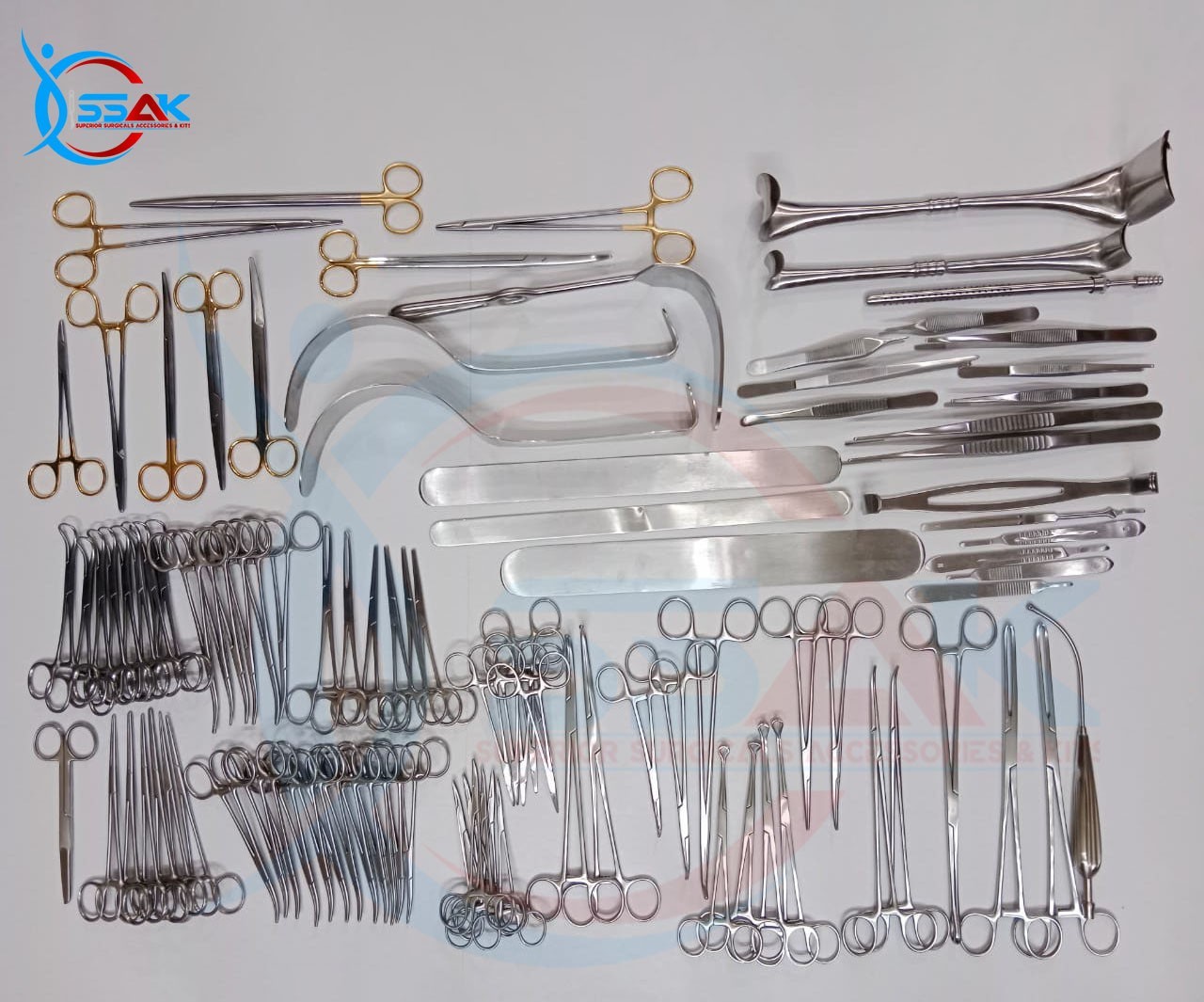 Basic Laparotomy 104 PCs Set General Surgery Instruments Best Quality