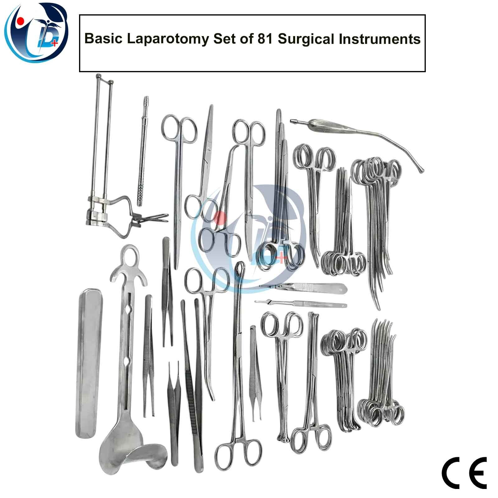 Basic Laparotomy Set of 81 Pcs Surgical Instruments
