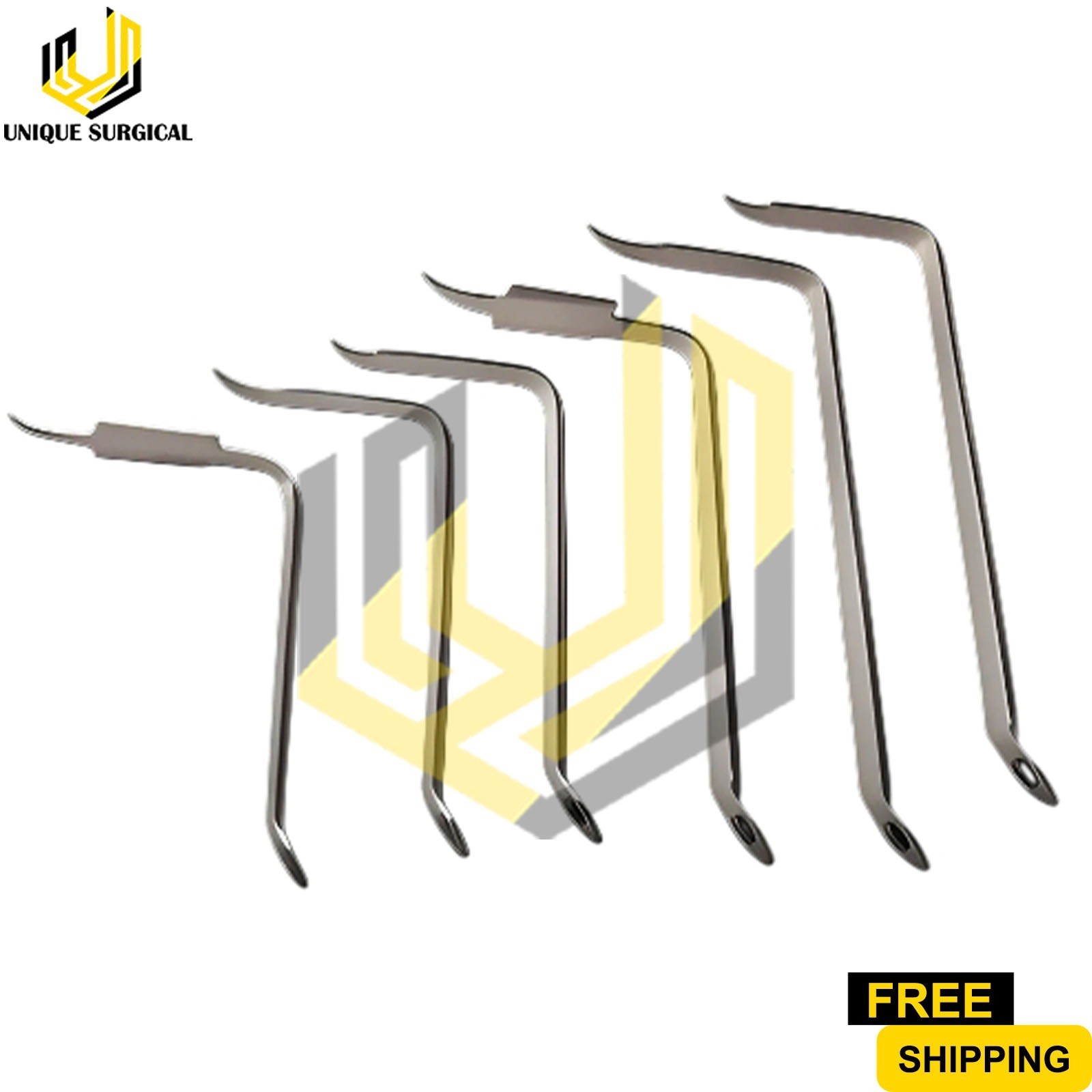 Bent Hohmann Knee Retractors Orthopedic Surgical Instruments Set of 6