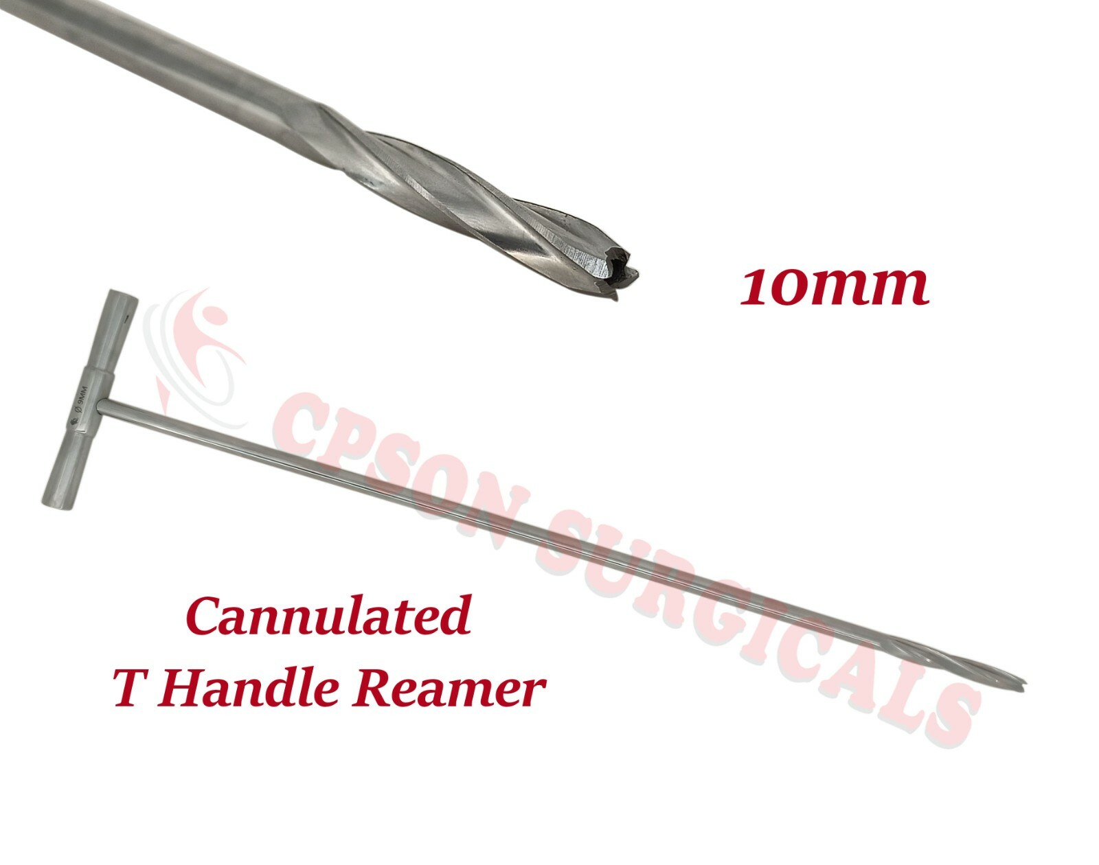 Cannulated T Handle Reamer Instrument 9, 10, 11, 12mm (Set of 4pcs)