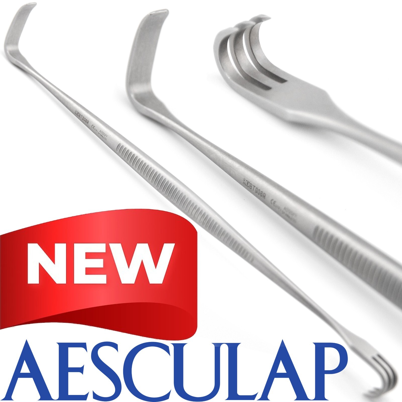 Aesculap BT008R Senn-Miller Wound Hand Held 3 Prongs Retractor 6.25″