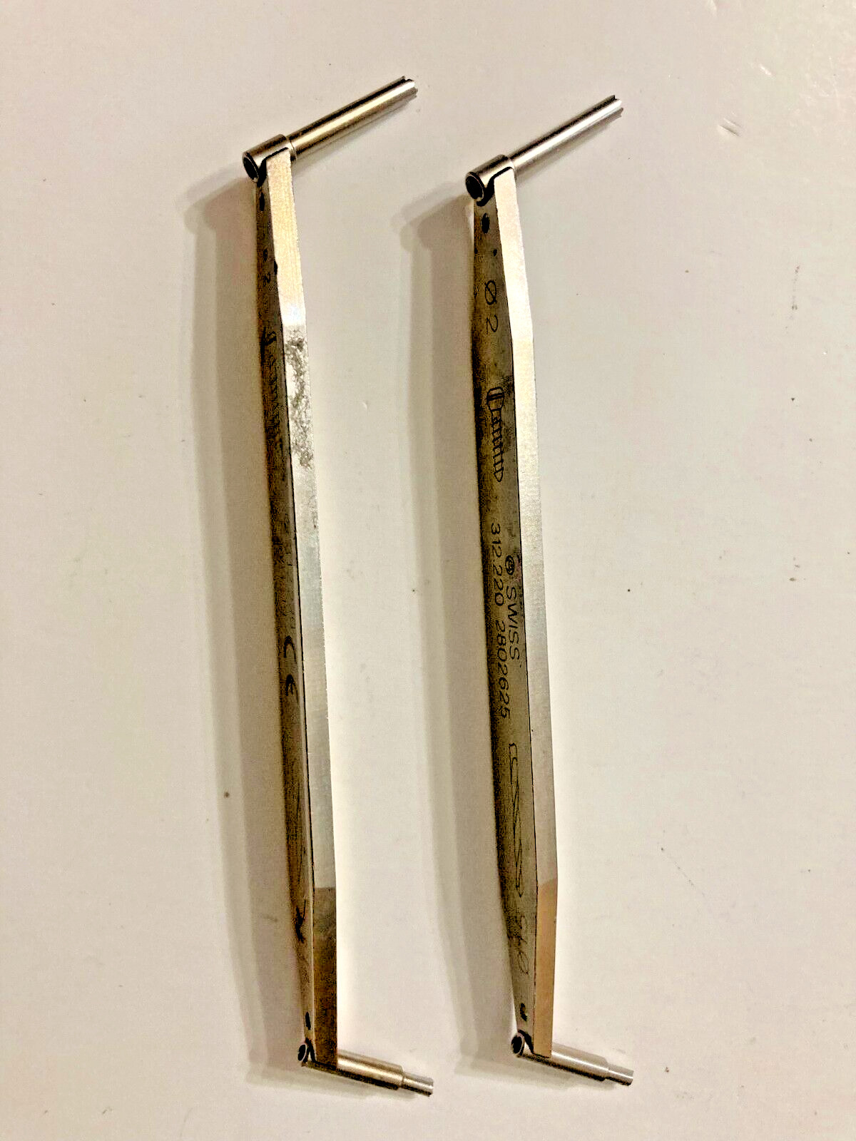 Lot Of 2 Swiss Pointed Double Bone Drill Bits Orthopedic Instruments 312.240