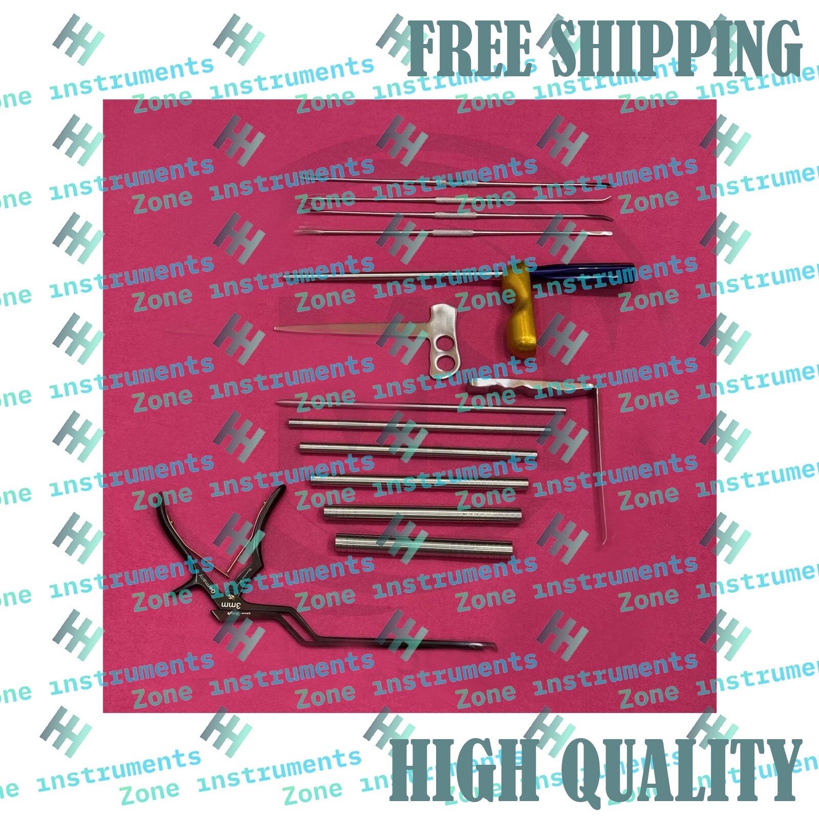 Unilateral Biportal Endoscopic UBE Spine Surgery Orthopedic Instrument Set 14Pcs