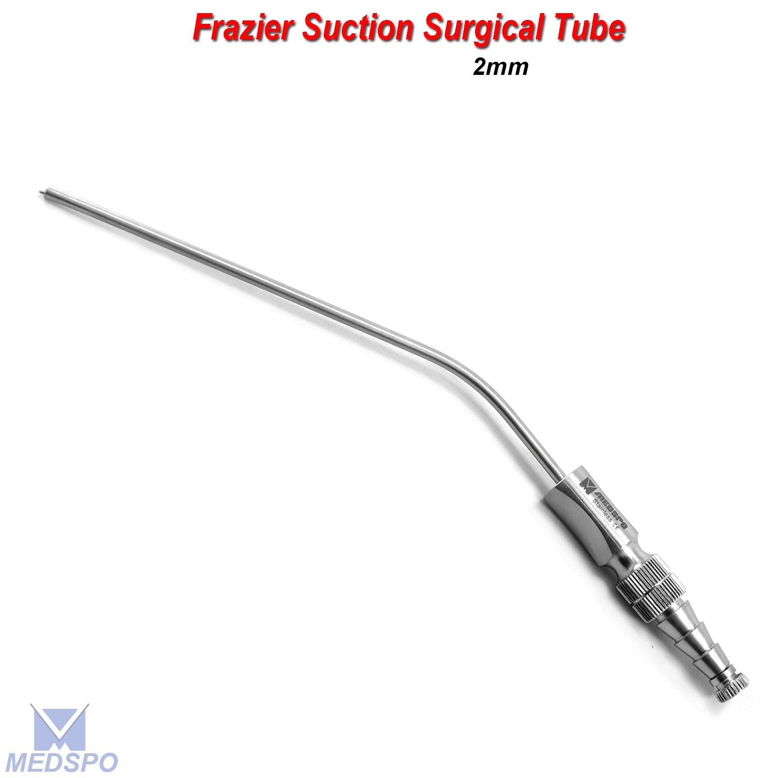 Frazier Suction tube 2mm Aspirator Surgical ENT Ear Nose Diagnostic Instruments