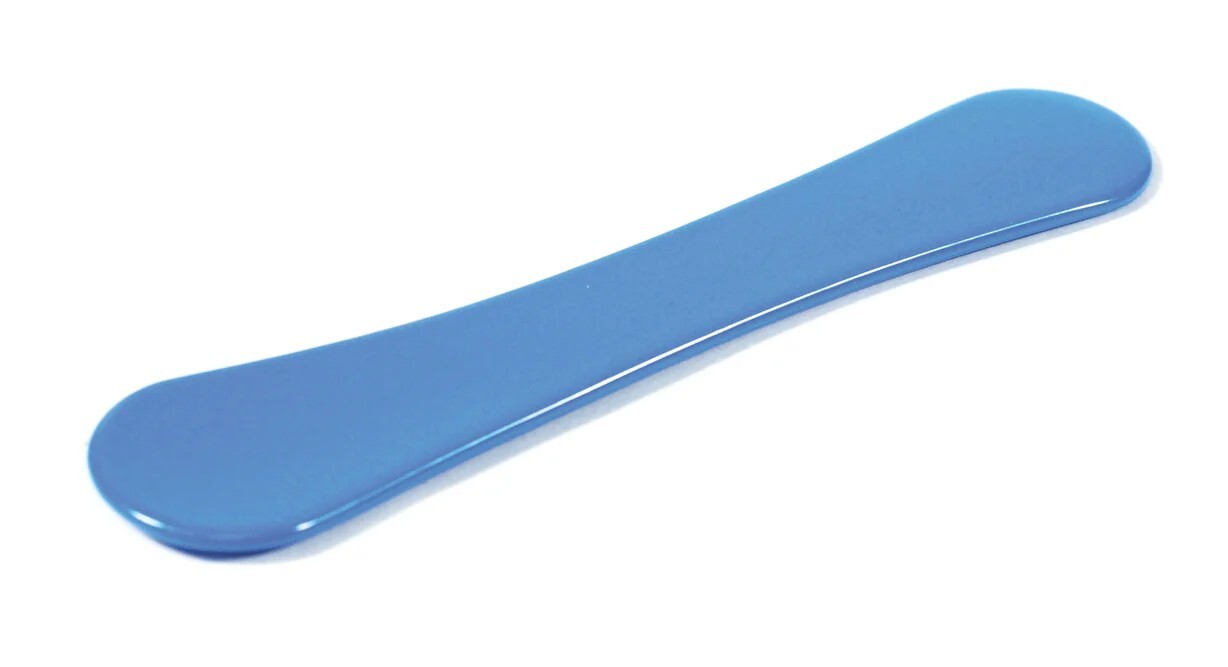 Jaeger Lid Plate, 4.25″, Dble End, 20 mm & 23 mm Spoon Shaped Ends, Blue Coated