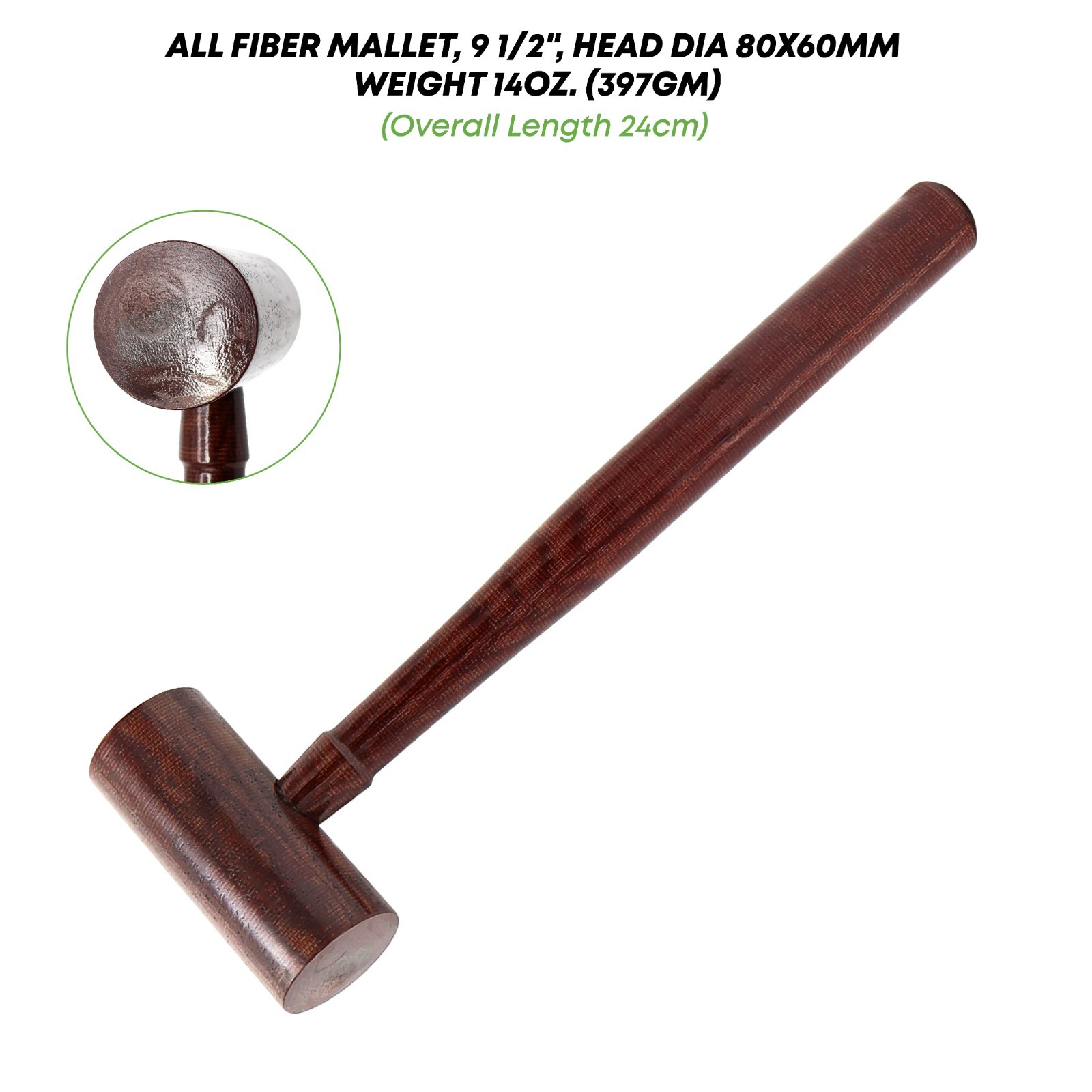 Fiber Mallet 24 cm Head Dia 80 x 60mm Weight 397gm Orthopedic instrument German
