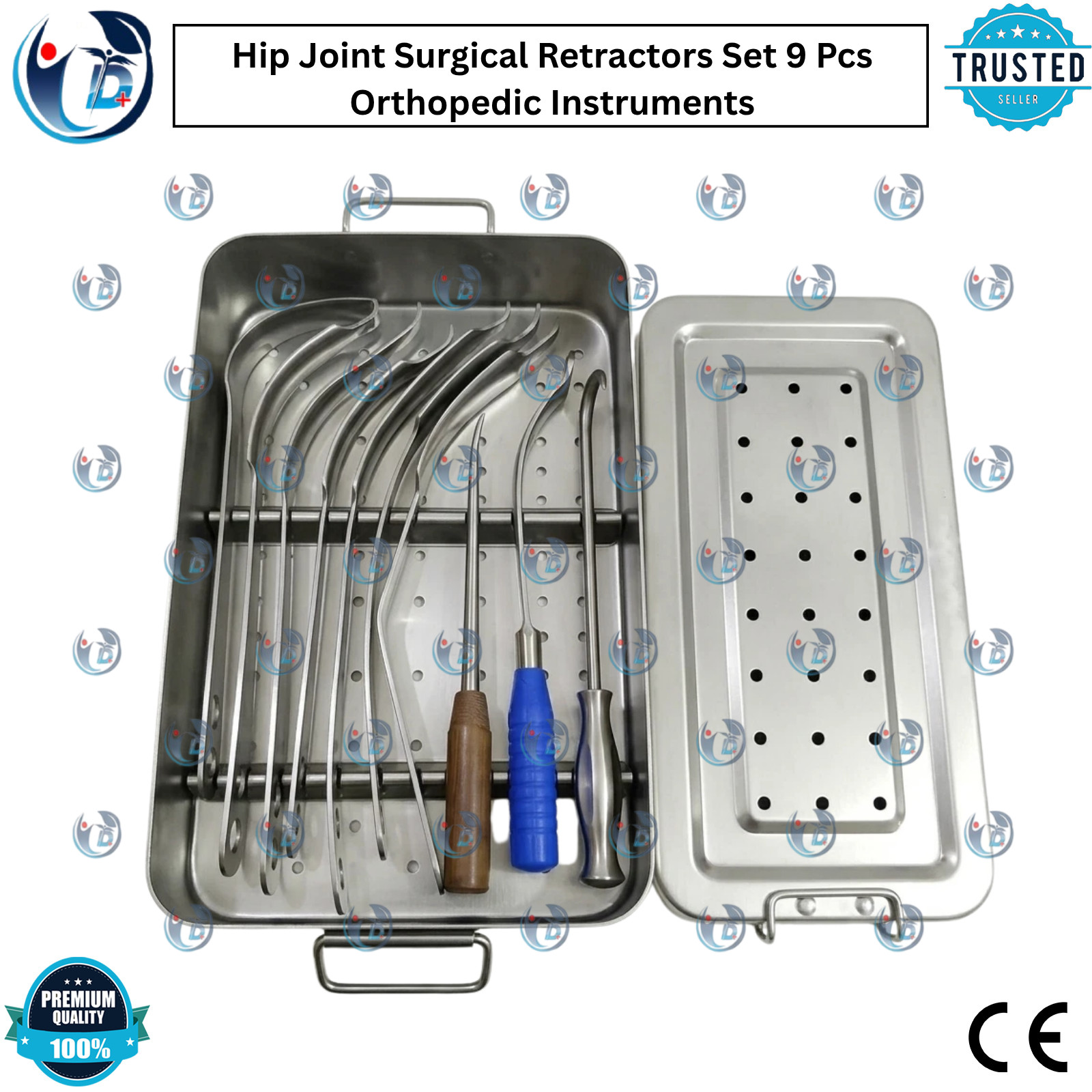 Hip Joint Surgical Retractors Set 9 Pcs | Orthopedic Instruments Stainless Steel