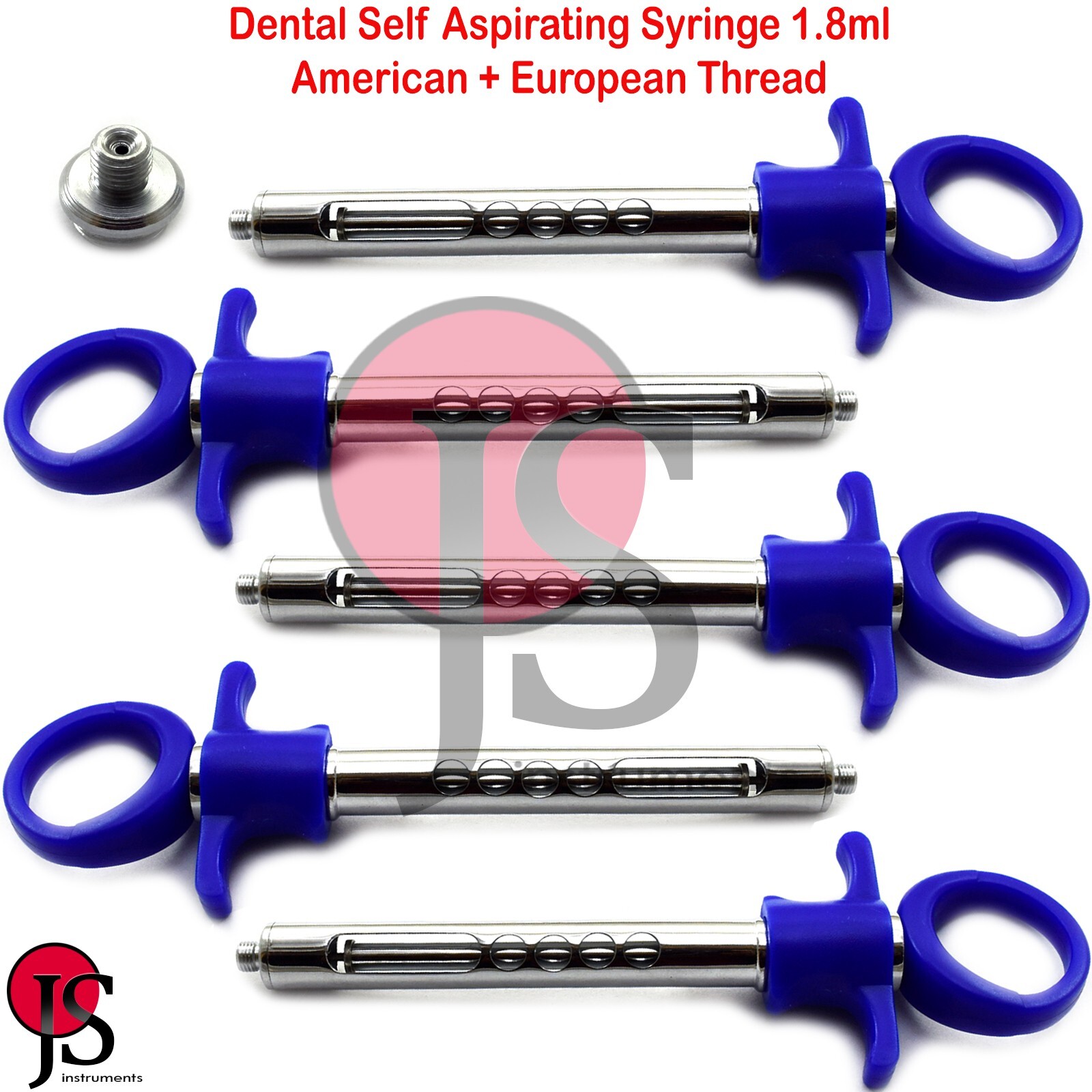 Self-Aspirating Syringe Auto Passive Anesthetic Dental Aspirated 1.8ml Lab
