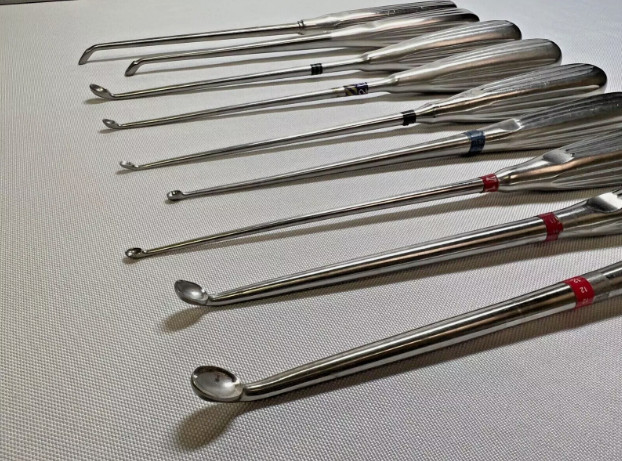 Set Of 9 V.Mueller Bone Curettes Spinal Orthopedics