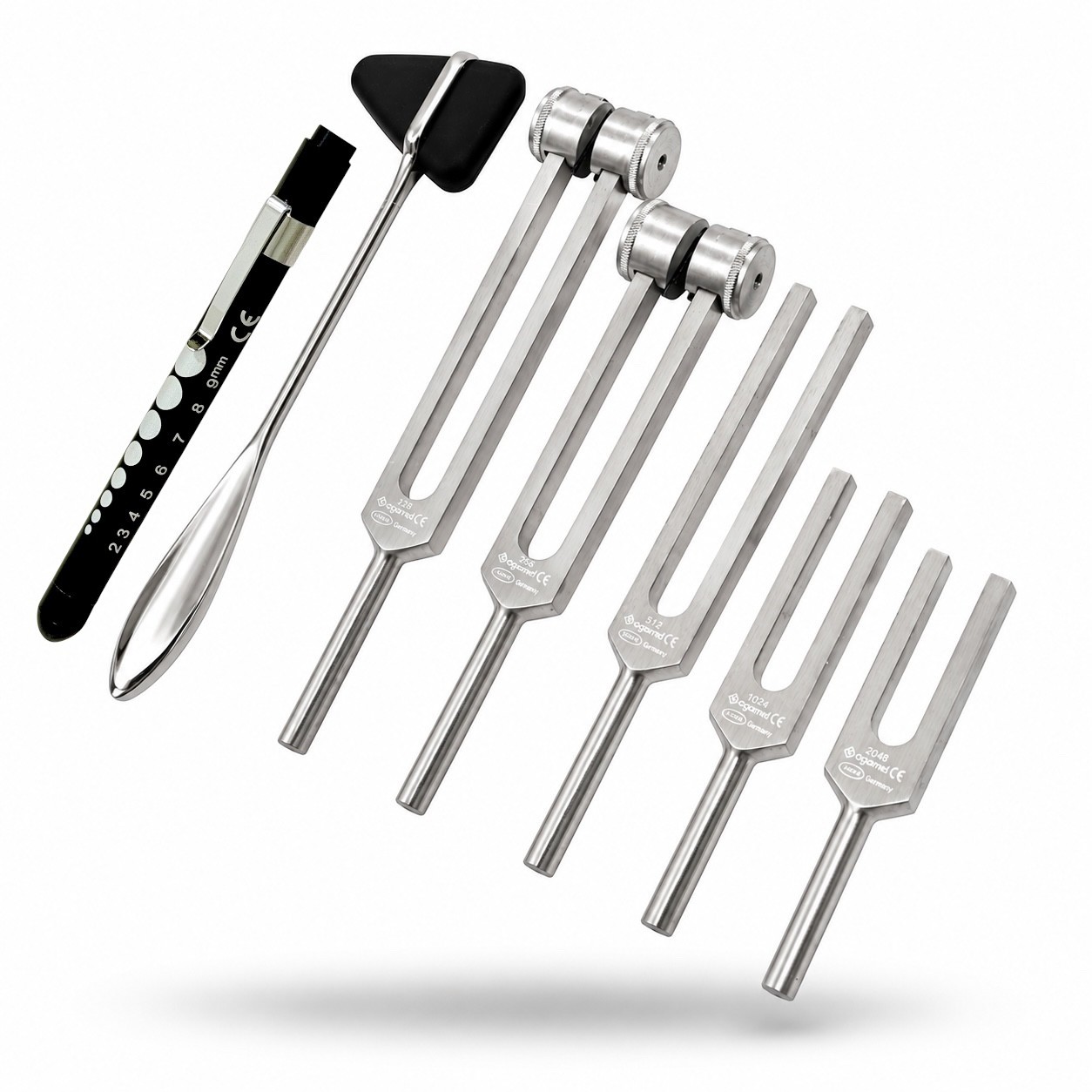 7 Tuning Fork Set Medical Surgical Chiropractic Physical Diagnostic instruments