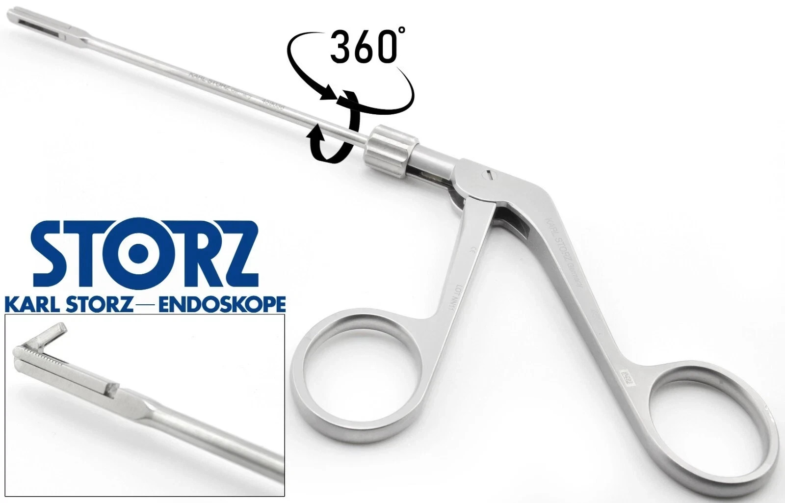 Karl Storz 459036 Stammberger Antrum Punch, 360° Rotatable, Backward Cut, Pediat