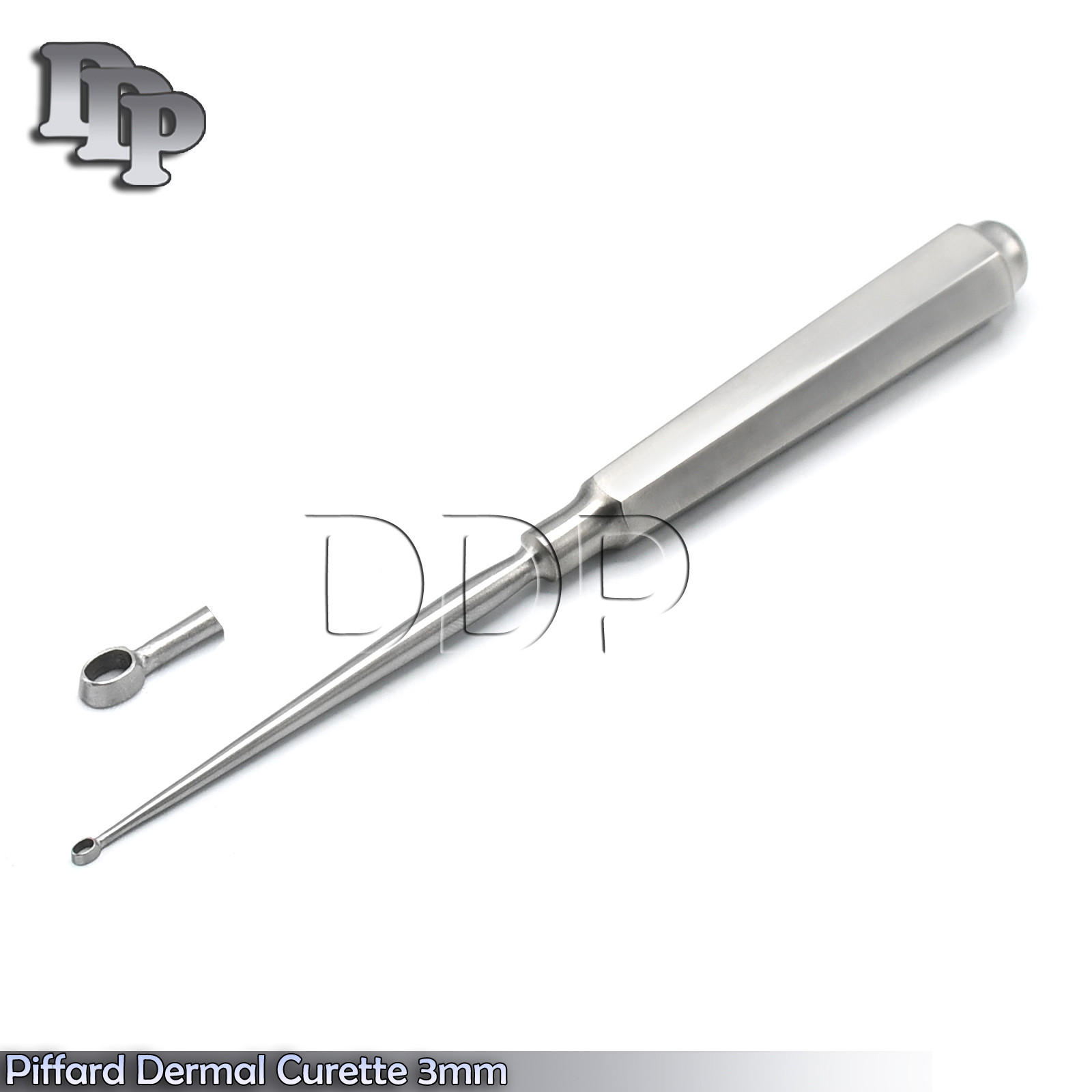 Piffard Dermal Curettes 3MM Oval Shape Cup 6 1/4″ Surgical Instruments