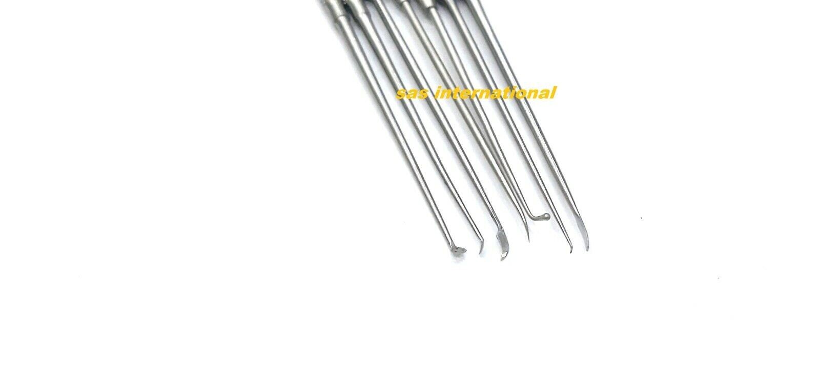 Sickle Knife, Side,Circular, Pick CVD, Ball Probe, Pick 90, Repositor ENT