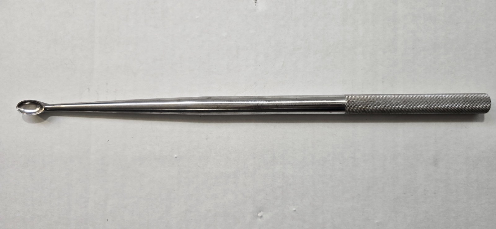 Zimmer 4033-18 Orthopedic Bone Curette 1/2″ x 1″ Cup Solid Handle 15″