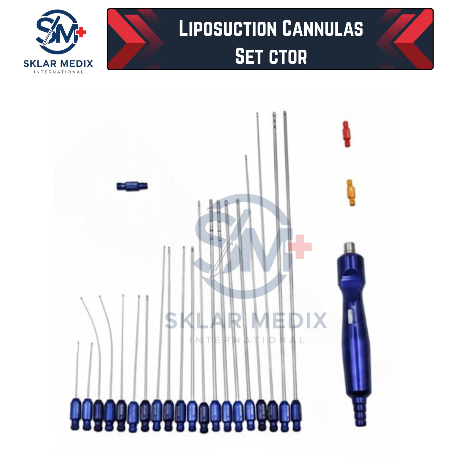 Liposuction Cannulas Set 40 Pcs | Surgical Instruments Kit A+ Stainless Steel CE