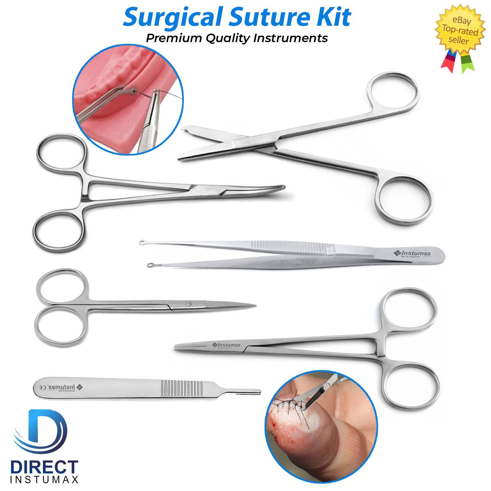 Surgical Suture Kit Stainless Steel Wound Closure Medical Instruments Set Pro