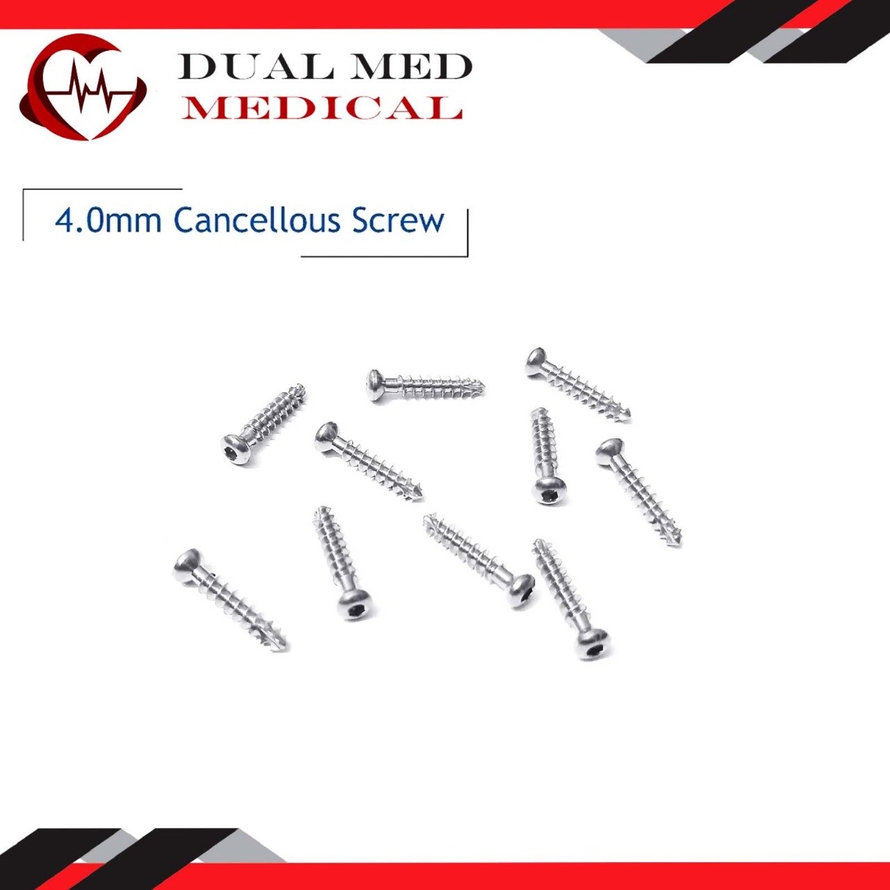 4.0mm Cancellous Screw partial/full thread lot of 200 pcs veterinary