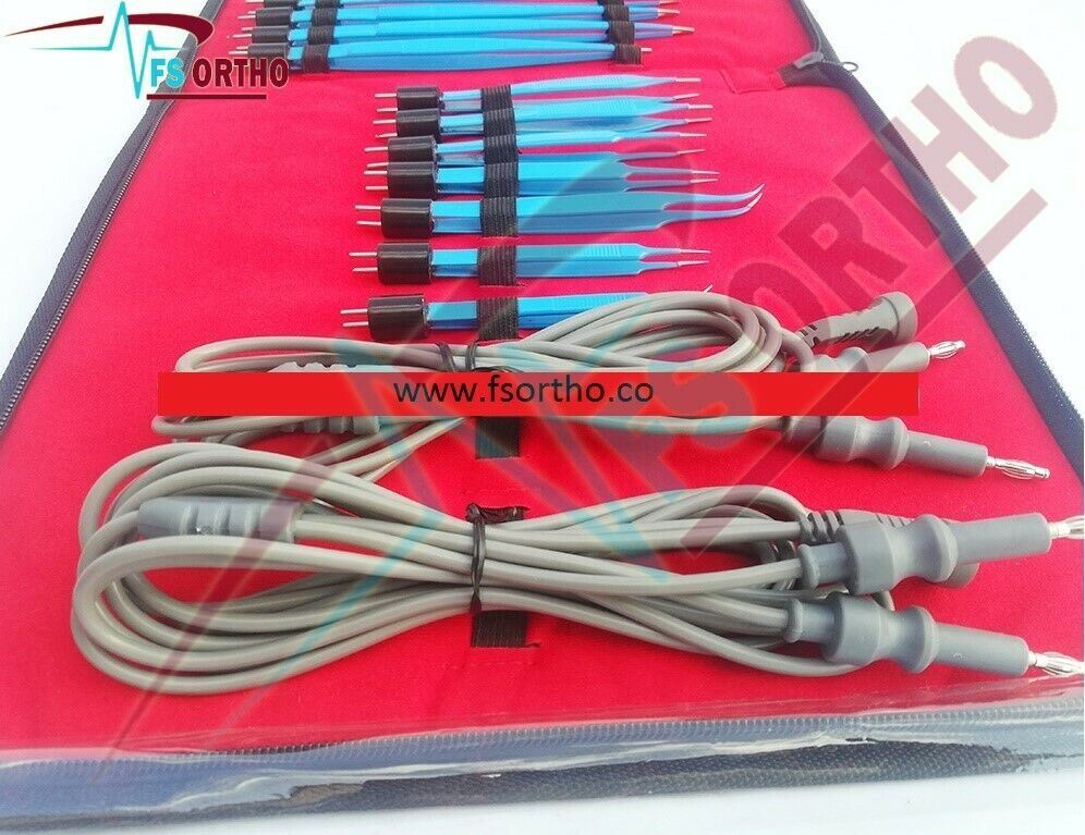 Electrosurgical High Class 2 Pin US Type Bipolar Bayonet Forceps Set of 20 pcs