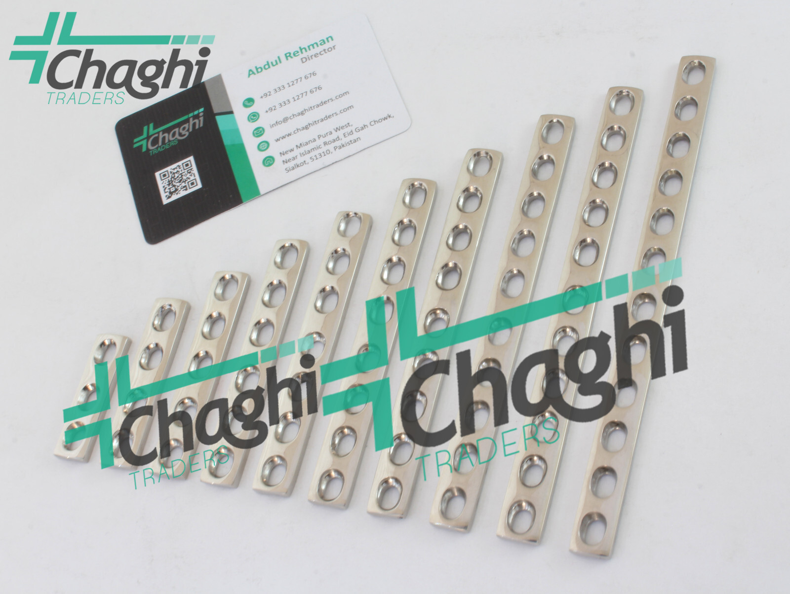 Orthopedic DCP Bone Plate 2.7 mm 10 PCs Set Small Fragments By Chaghi Traders