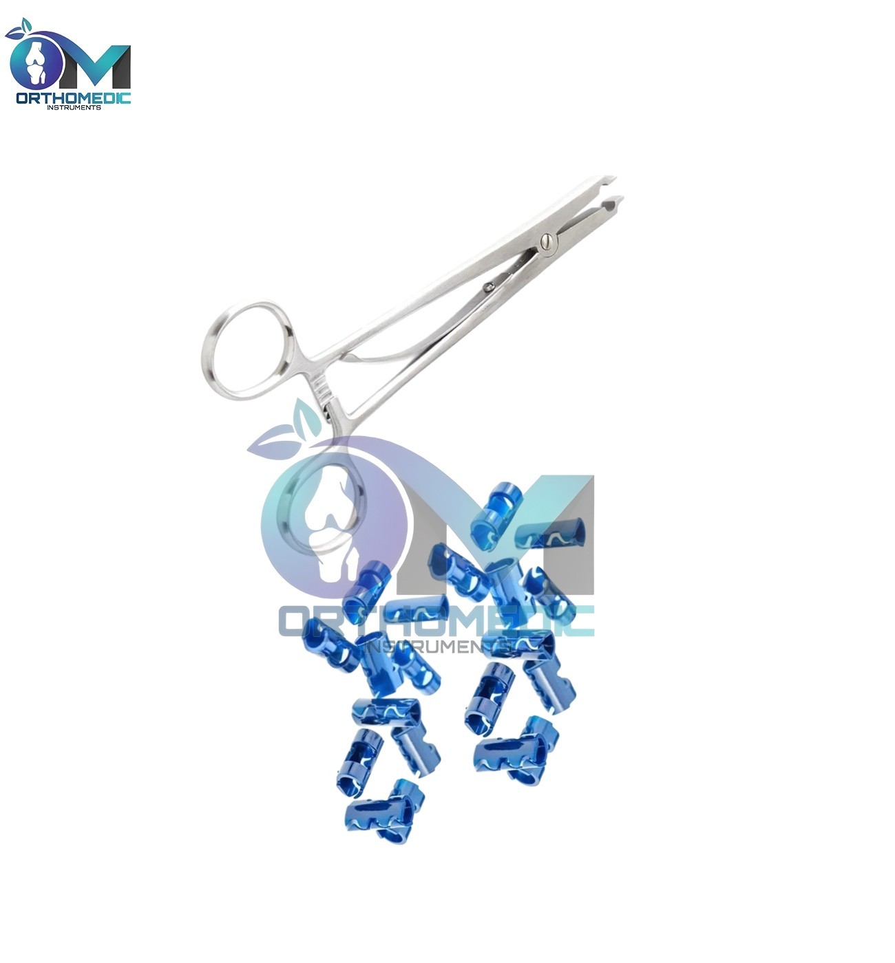 Raney Scalp Clip Applicator with 30 Clips for HEMOSTASIS Procedure