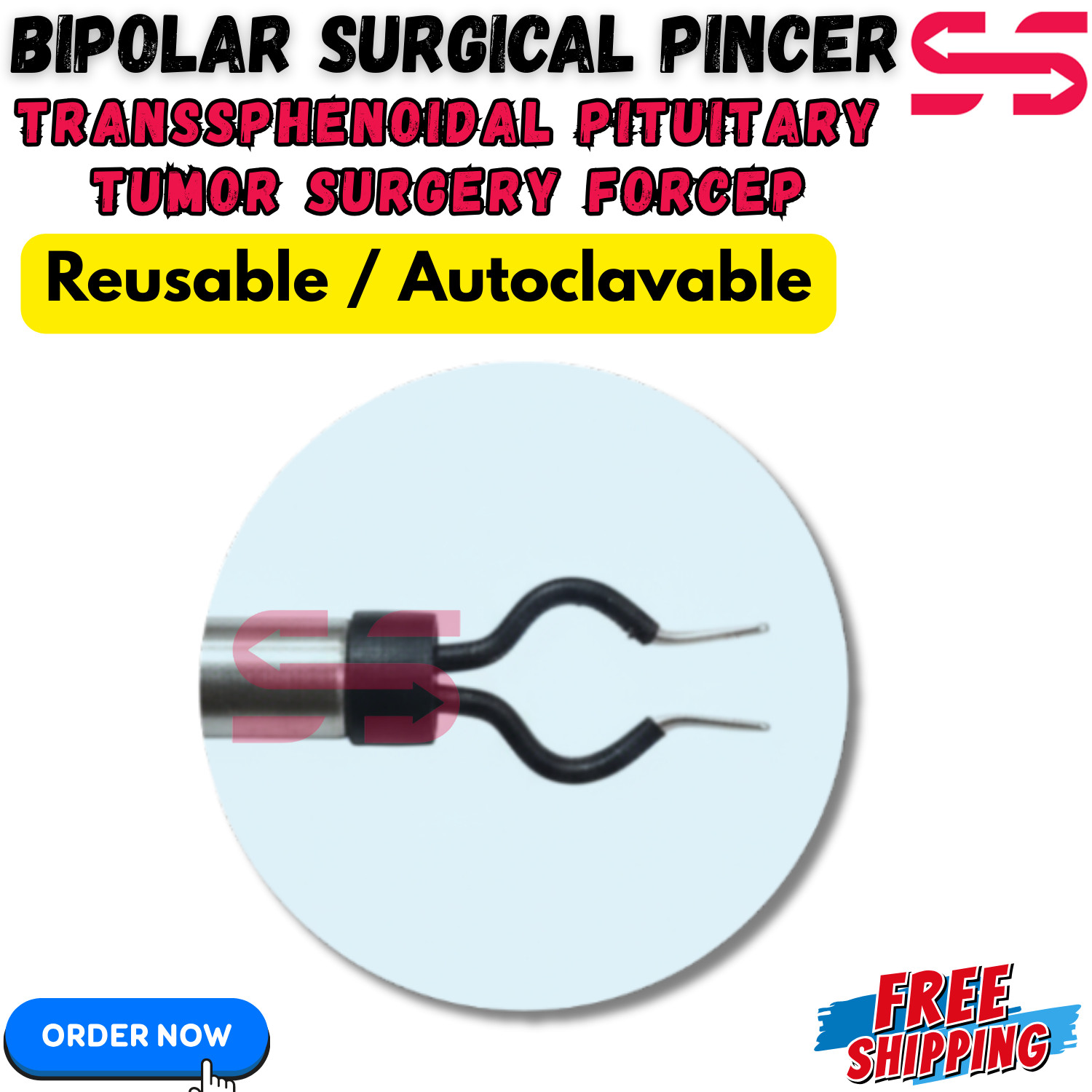 Bipolar Surgical Pincer-Transsphenoidal Pituitary Tumor Removal Surgery Reusable