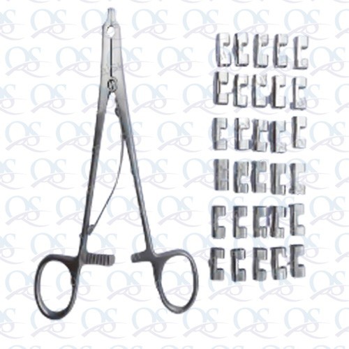 Raney Scalp Clip Applicator Plus Surgical Instruments Orthopedic 25 Pcs Clips