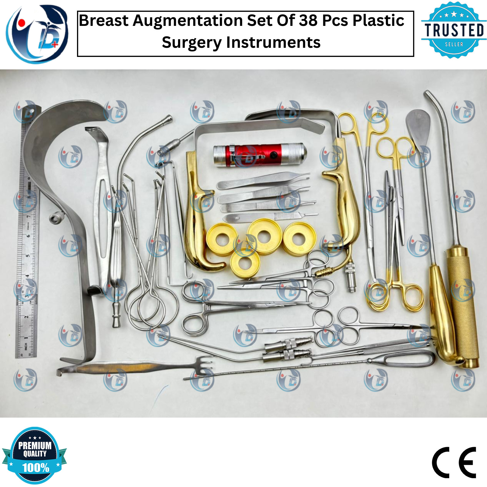 Breast Augmentation Set Of 38 Pcs , Plastic Surgery, Surgical Instruments