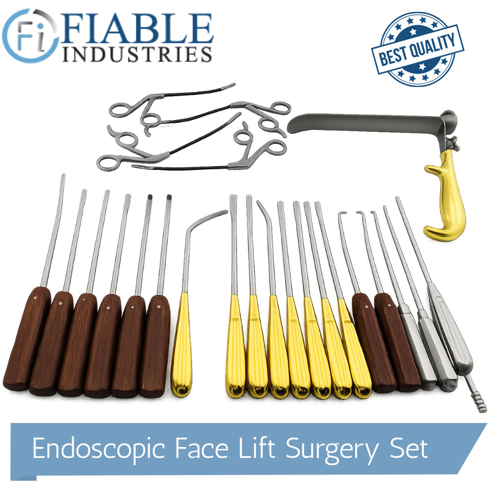 Endoscopic Face Lift Surgery Instrument Set Reusable Autoclave Steel