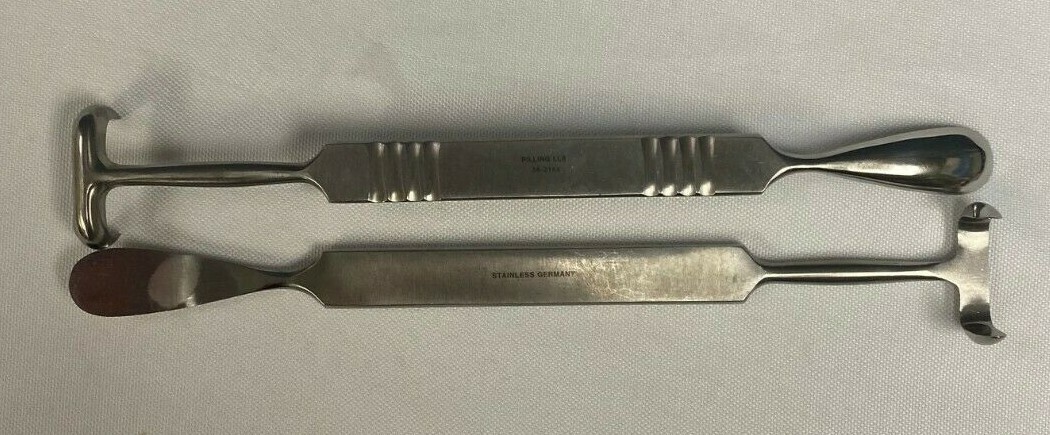 Lot of 2 Pilling Weck 343164 Plenk-Matson Raspatories Thoracic Orthopedic 8 3/4″