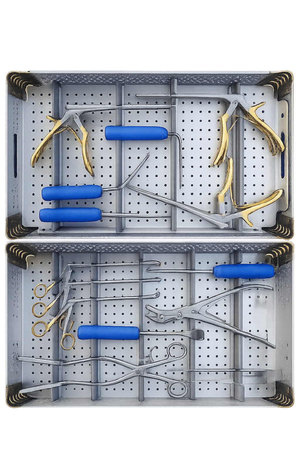 Laminectomy Spine Instruments Set of 18 Pcs With Aluminum Sterilization Box