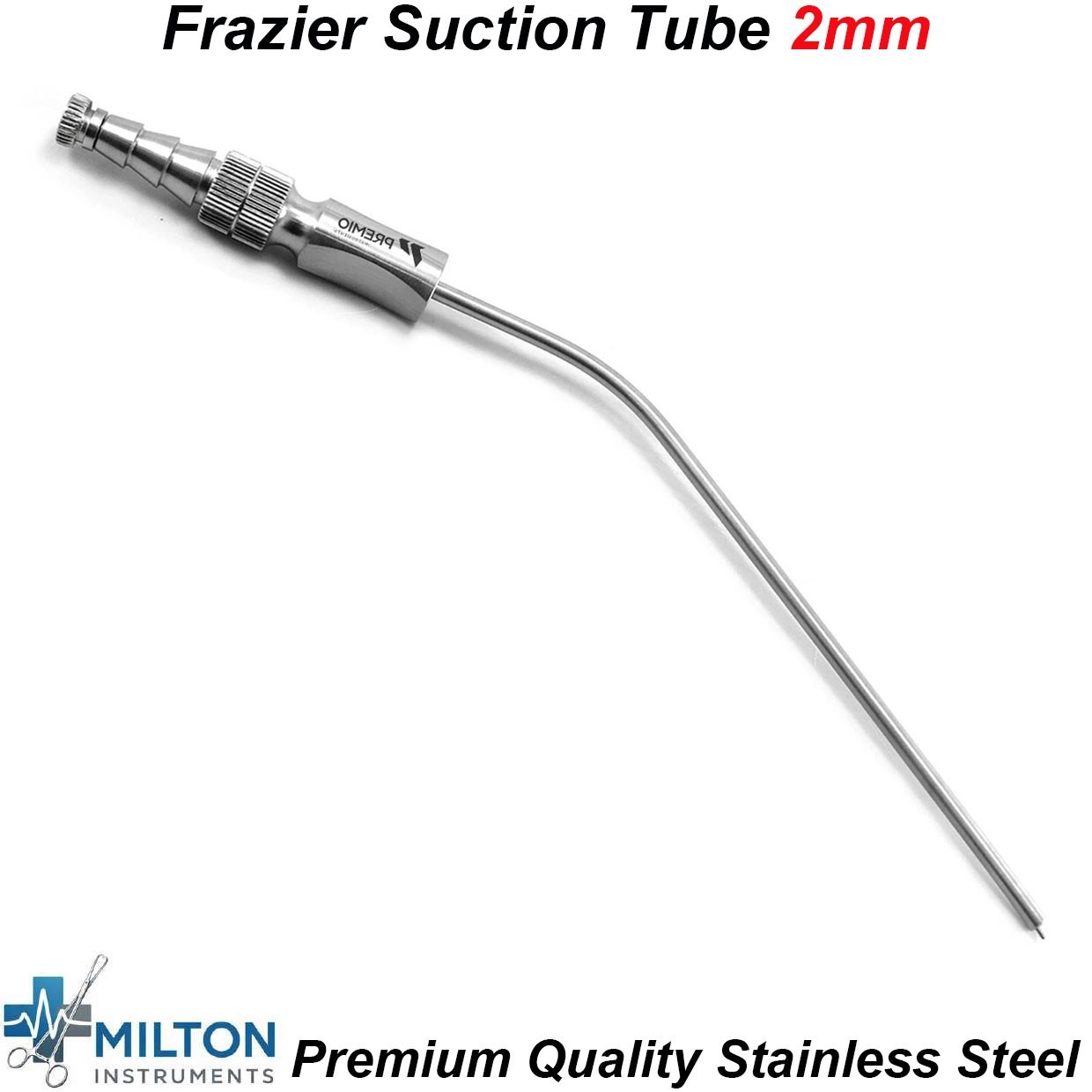 Dental ENT Diagnostic Frazier Aspirator Suction Tube No 2mm Surgical Instrument