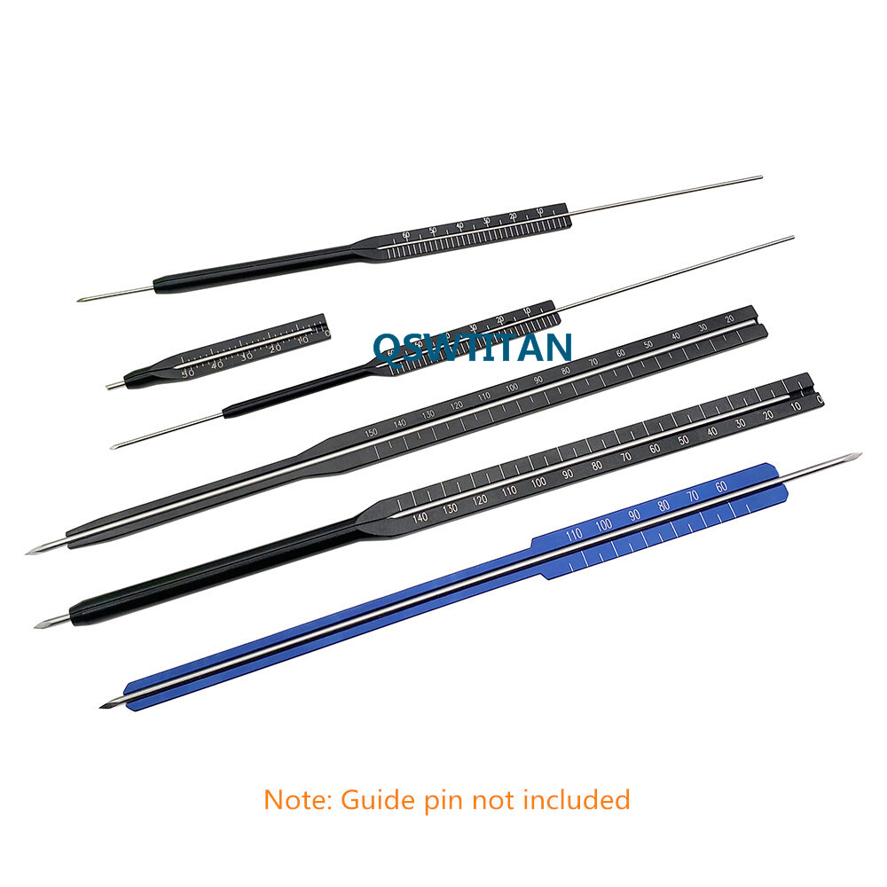 Intramedullary Nail Depth Gauge Measuring Ruler Pass 1.5-2.5mm Guide Pin 1pc
