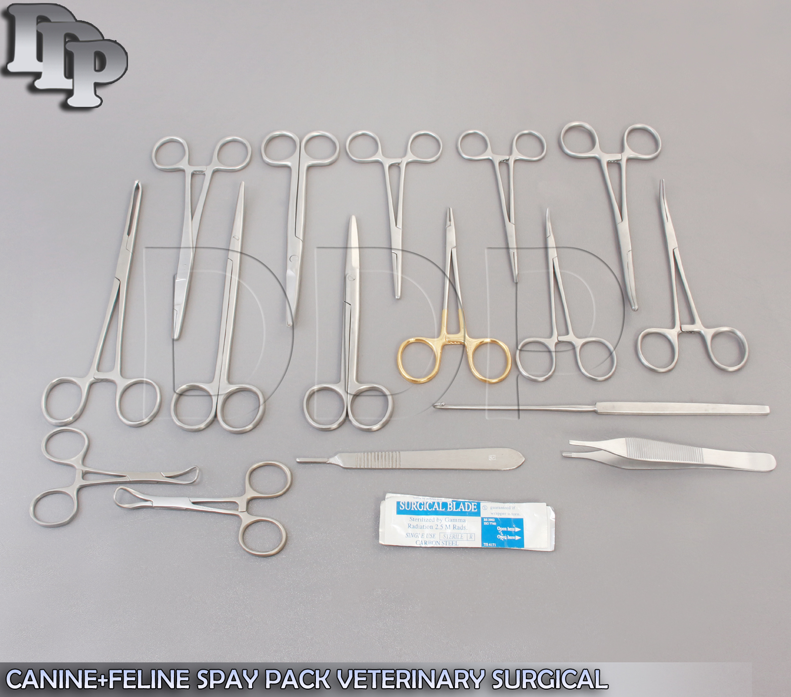 91 PCS CANINE+FELINE SPAY PACK VETERINARY SURGICAL INSTRUMENTS DS-1079